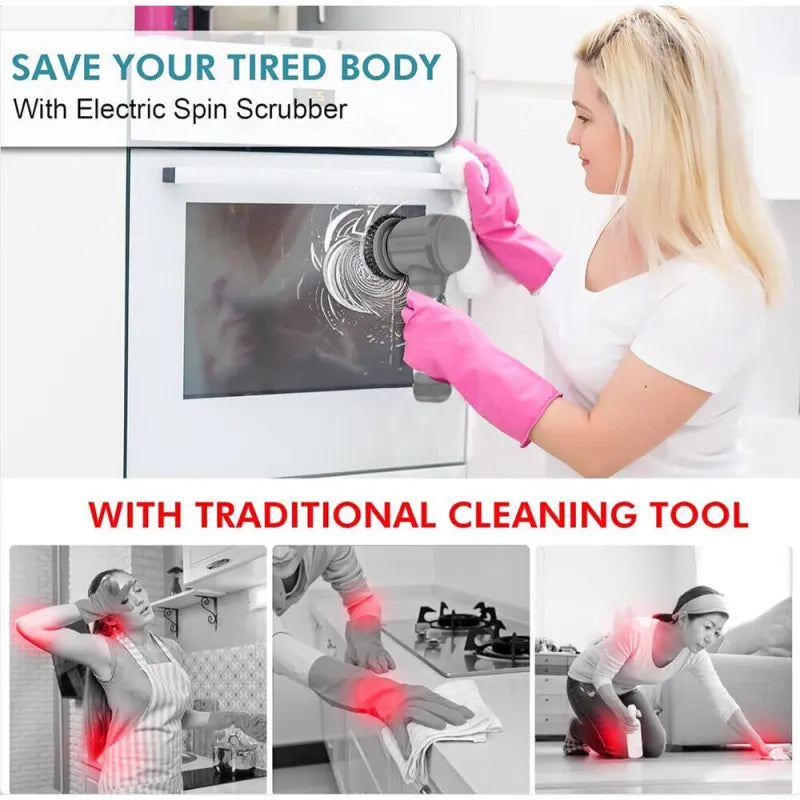 Rechargeable Electric Spin Scrubber